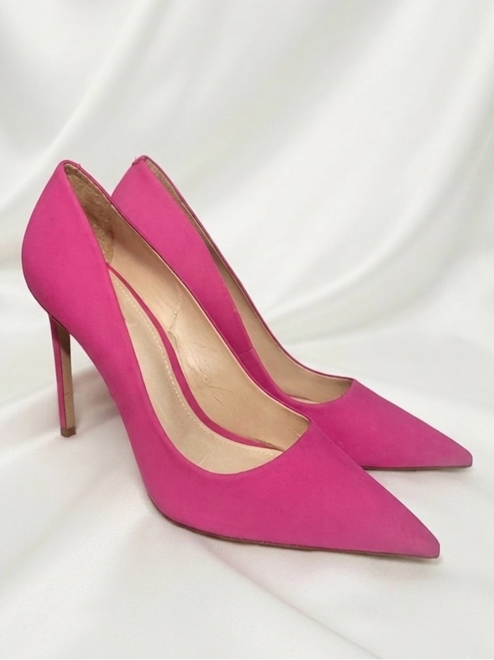 Schutz Women’s EU 41 / US 10 Pink Leather Pointy Stilettos Pumps Heels Anthro